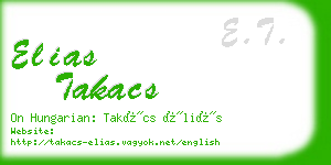 elias takacs business card